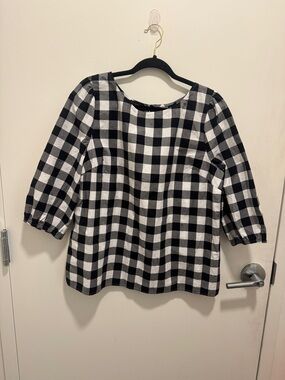 Talbots Black and White gingham Tunic
